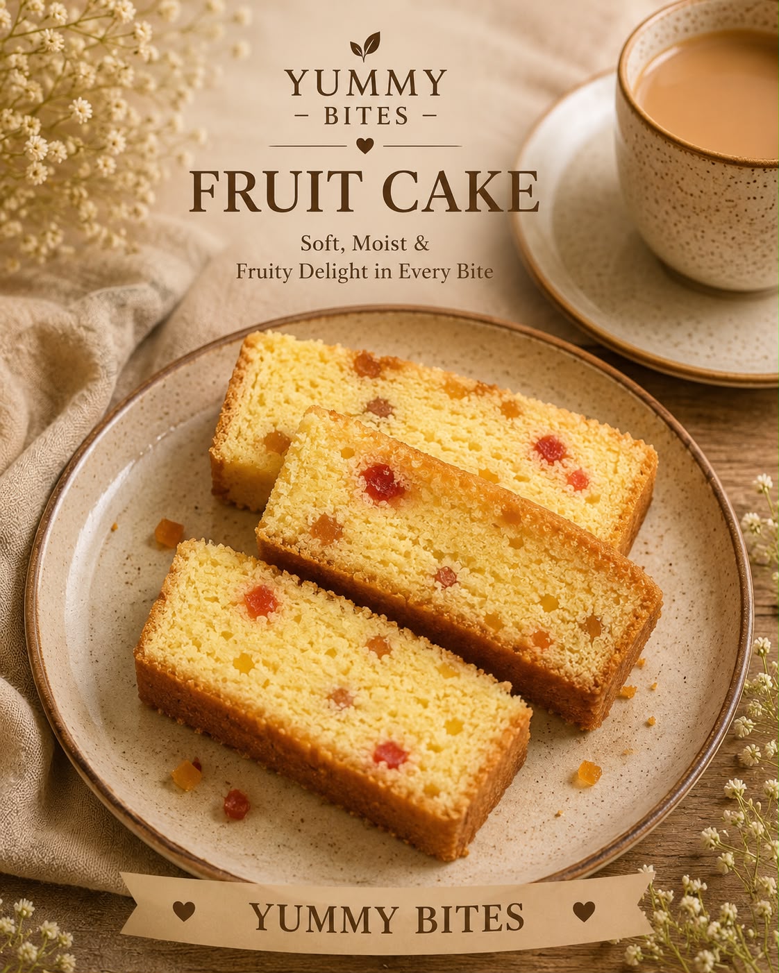Soft & Delicious Fruit Cake